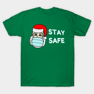 Santa Claus with a face mask - "Stay safe" T-Shirt